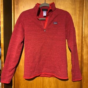 Women’s red PATAGONIA better sweater quarter zip